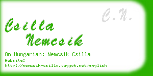 csilla nemcsik business card